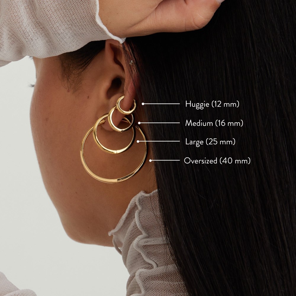 Mejuri Tube Large Hoops - Gold Vermeil