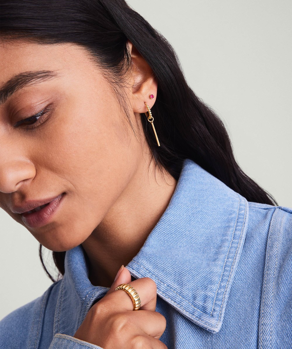 Mejuri Gemstone Mini Studs - 14k Yellow Gold