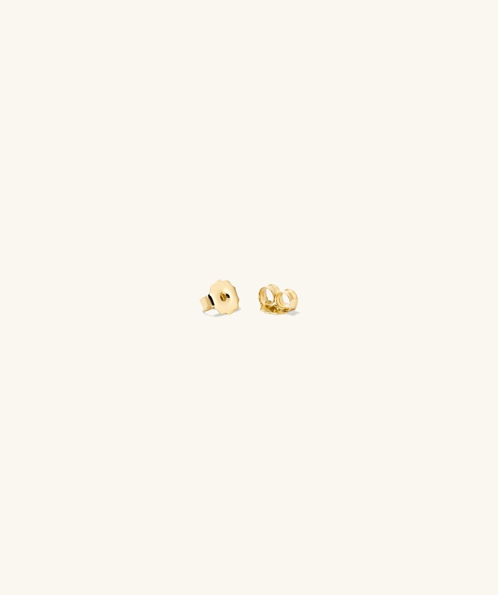 Mejuri Mini Heart Pavé Diamond Stud Earrings - 14k Yellow Gold