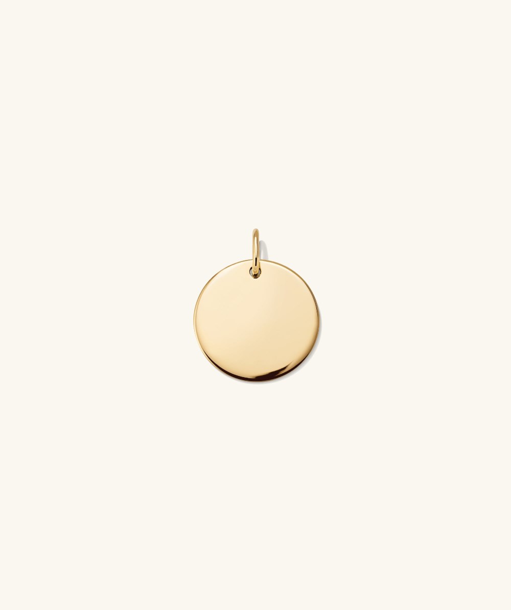 Mejuri Engravable Disc Charm - 14k Yellow Gold