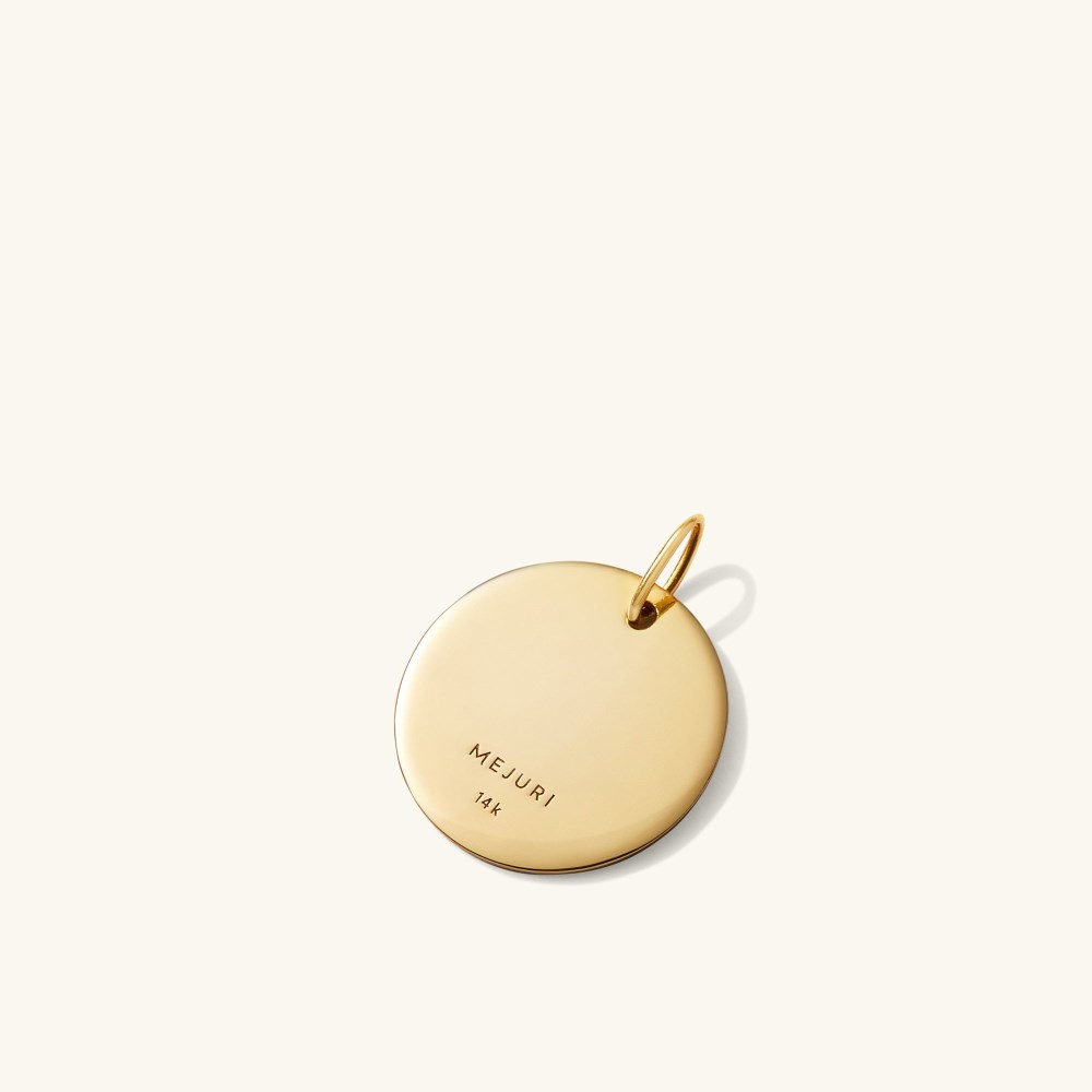 Mejuri Engravable Disc Charm - 14k Yellow Gold