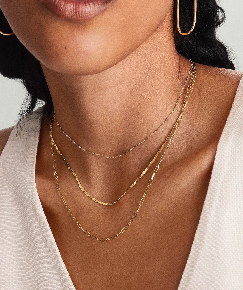 Mejuri Serpentine Chain Necklace - 14k Yellow Gold
