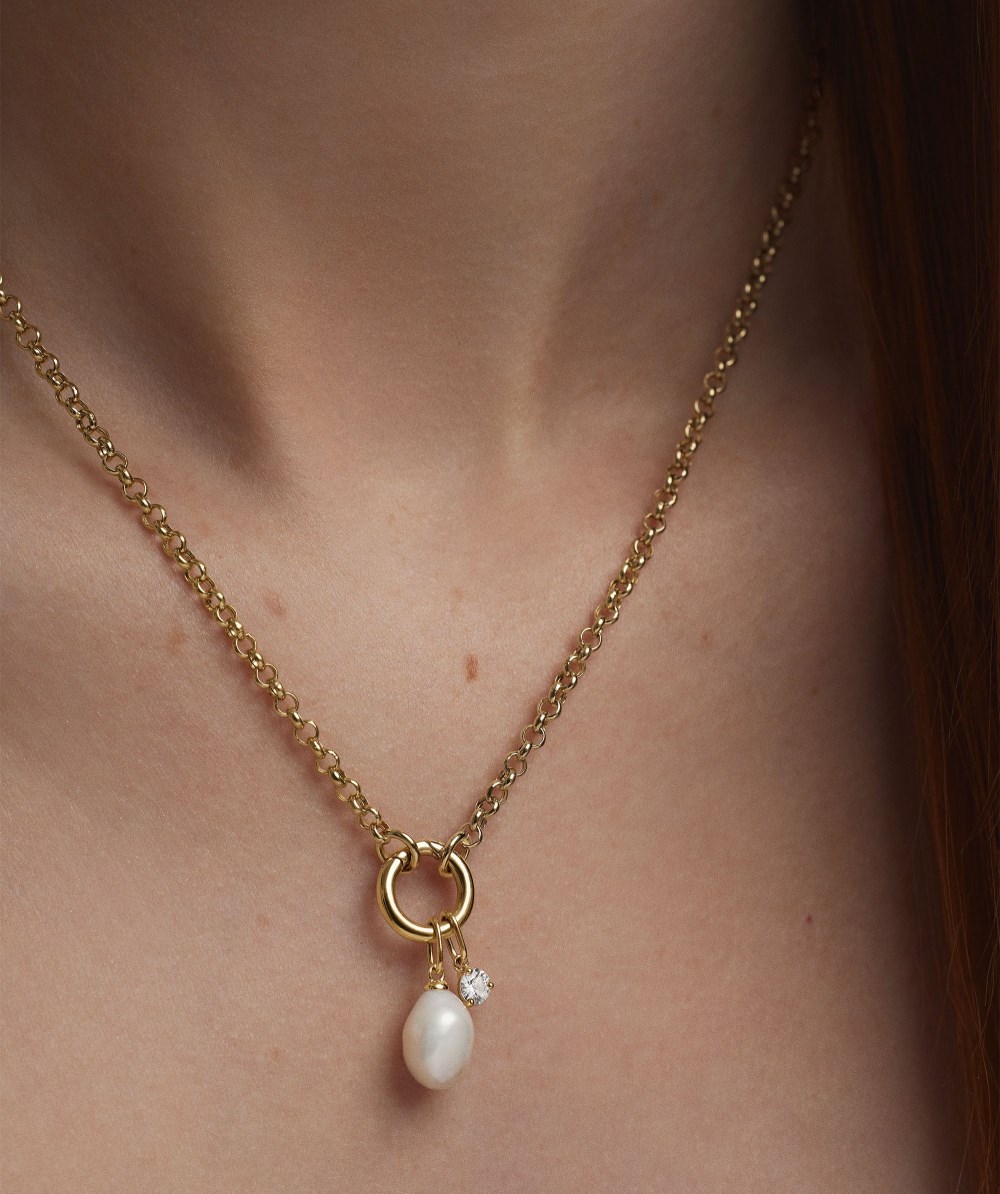Mejuri Organic Pearl Charm - 14k Yellow Gold
