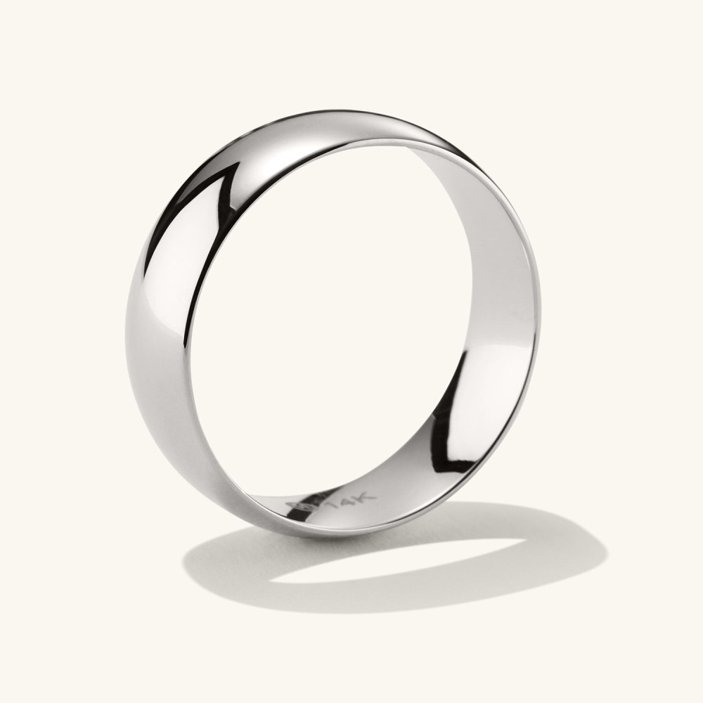 Mejuri 6mm Curve Band - 14k White Gold