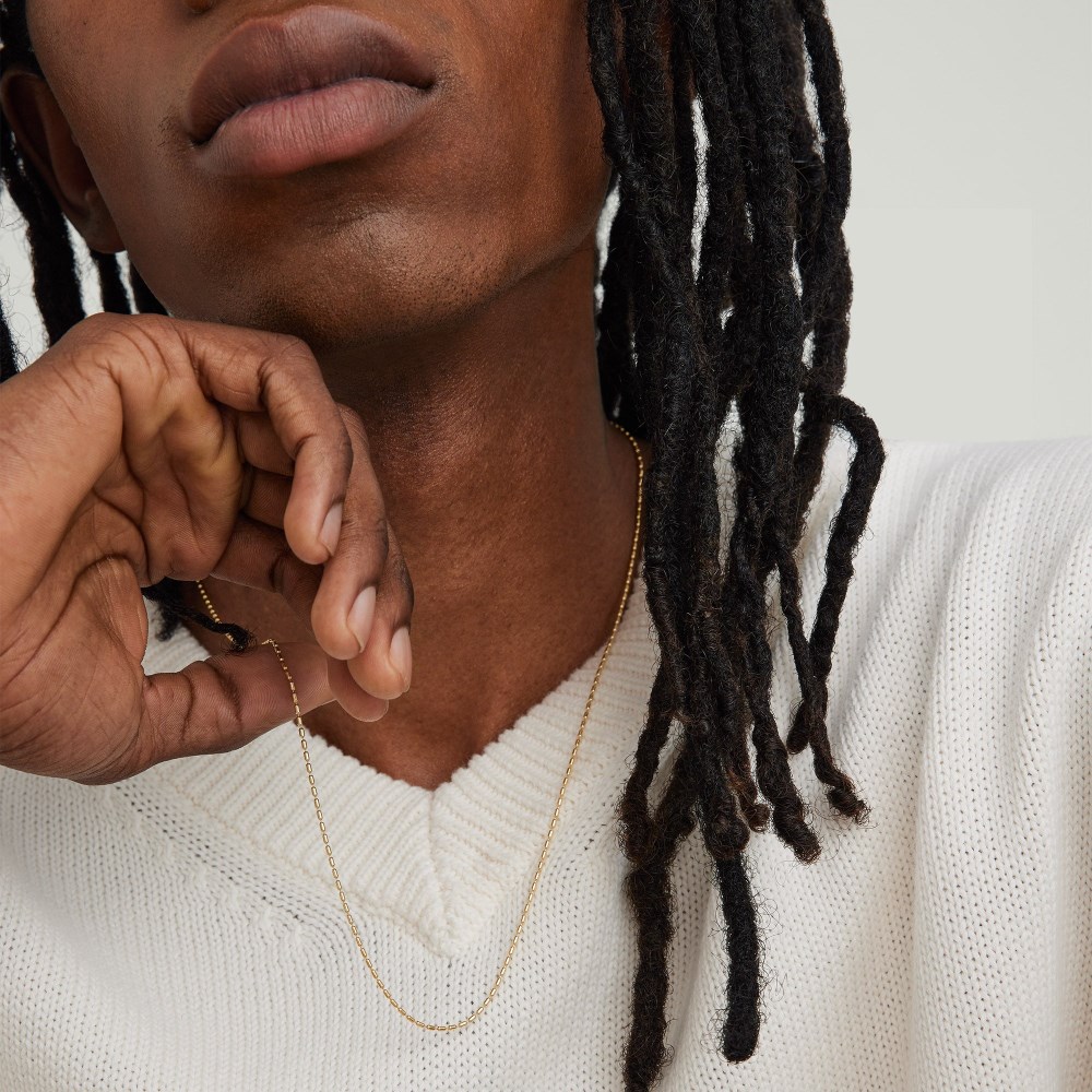 Mejuri Barrel Link Chain Necklace - 14k Yellow Gold
