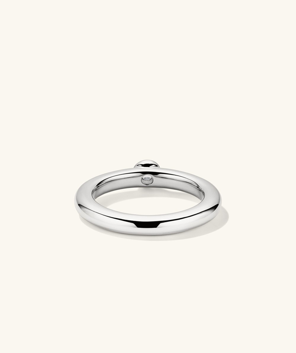 Mejuri Pearl Stacker Ring - Sterling Silver