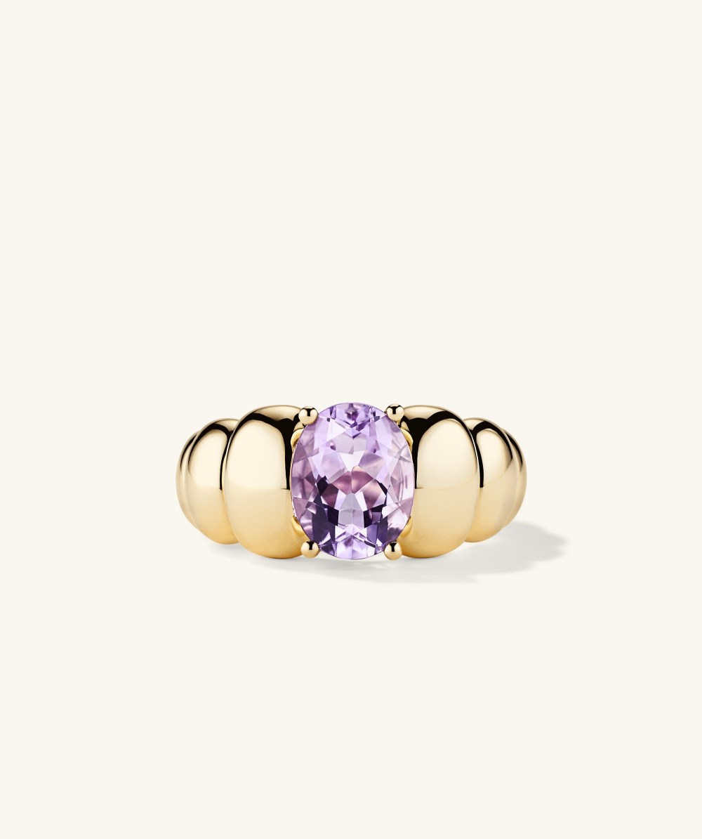 Mejuri Puffy Charlotte Gemstone Ring - 14k Yellow Gold