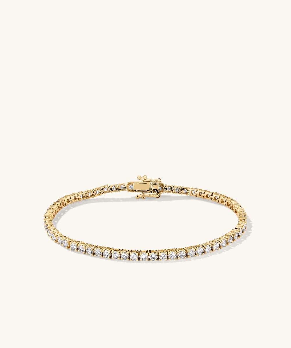 Mejuri Lab Grown Diamond Tennis Bracelet 2.5mm - 14k Yellow Gold