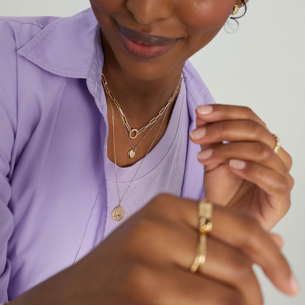 Mejuri Paperclip Chain Charm Necklace - 14k Yellow Gold