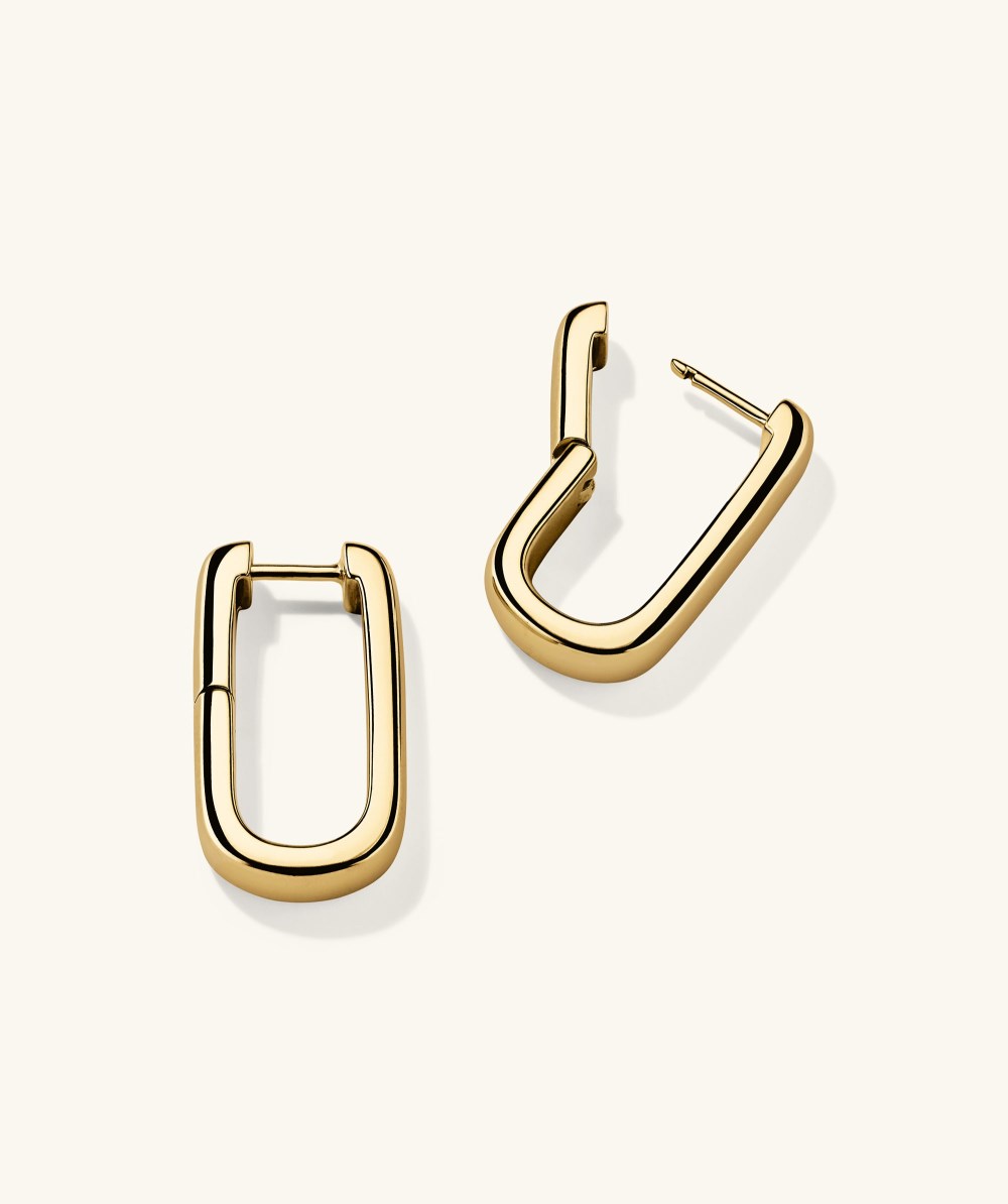 Mejuri Chunky Large U Hoops - Gold Vermeil