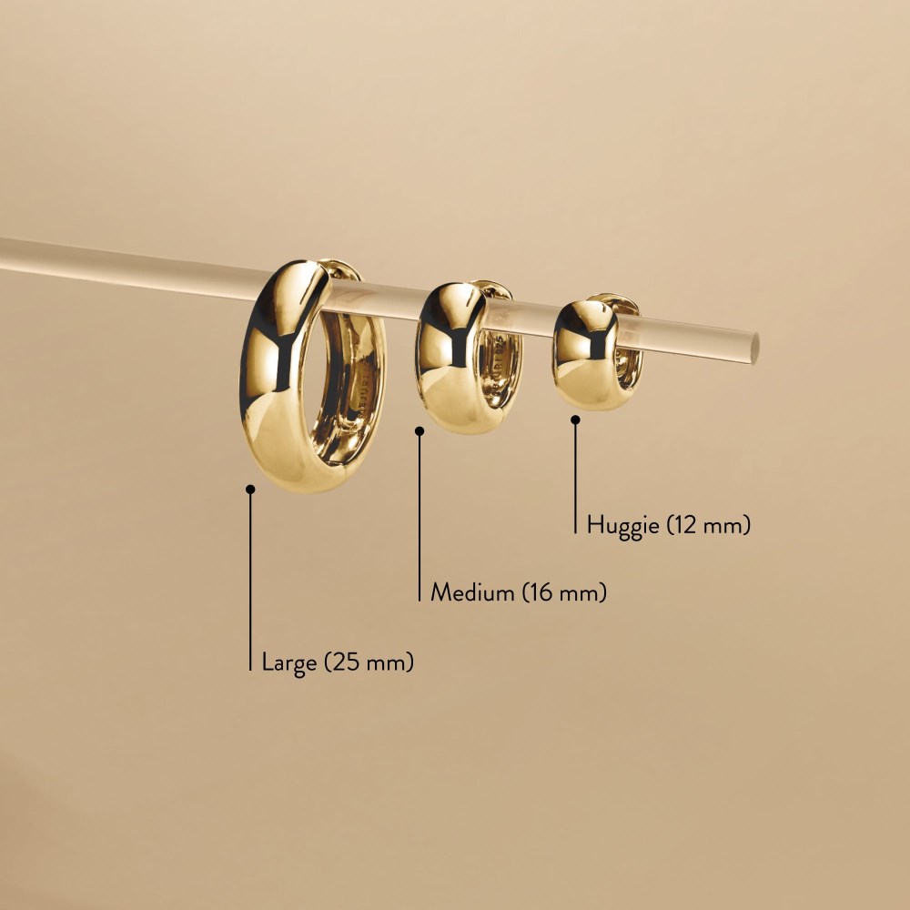 Mejuri Chunky Large Hoops - Gold Vermeil