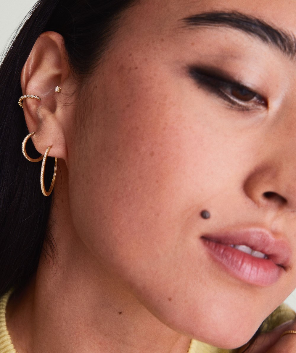 Mejuri Diamond Ear Cuff - 14k Yellow Gold