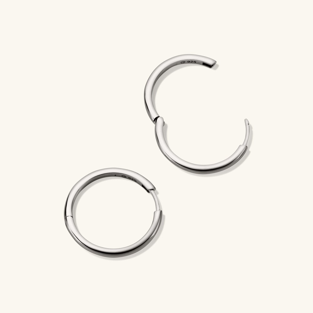 Mejuri Tube Large Hoops - Sterling Silver