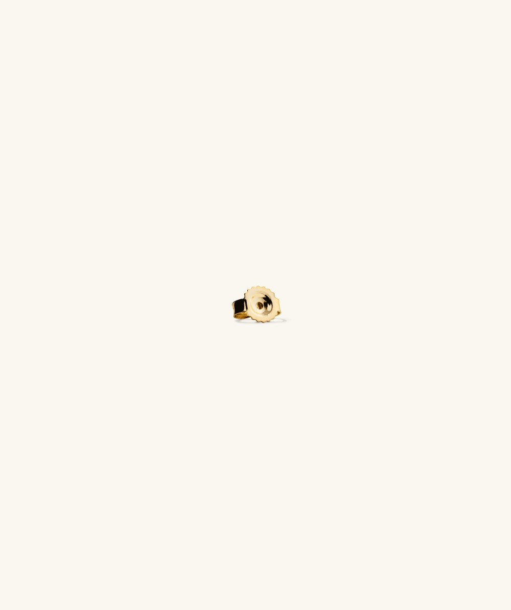 Mejuri Mini Lotus Diamond Stud - 14k Yellow Gold
