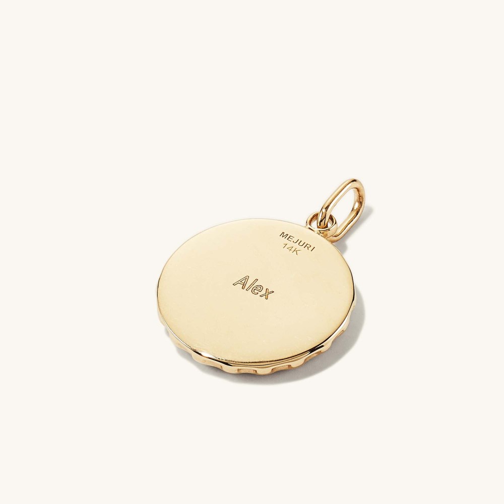 Mejuri Transformation: Serpent Coin Charm Pendant - 14k Yellow Gold