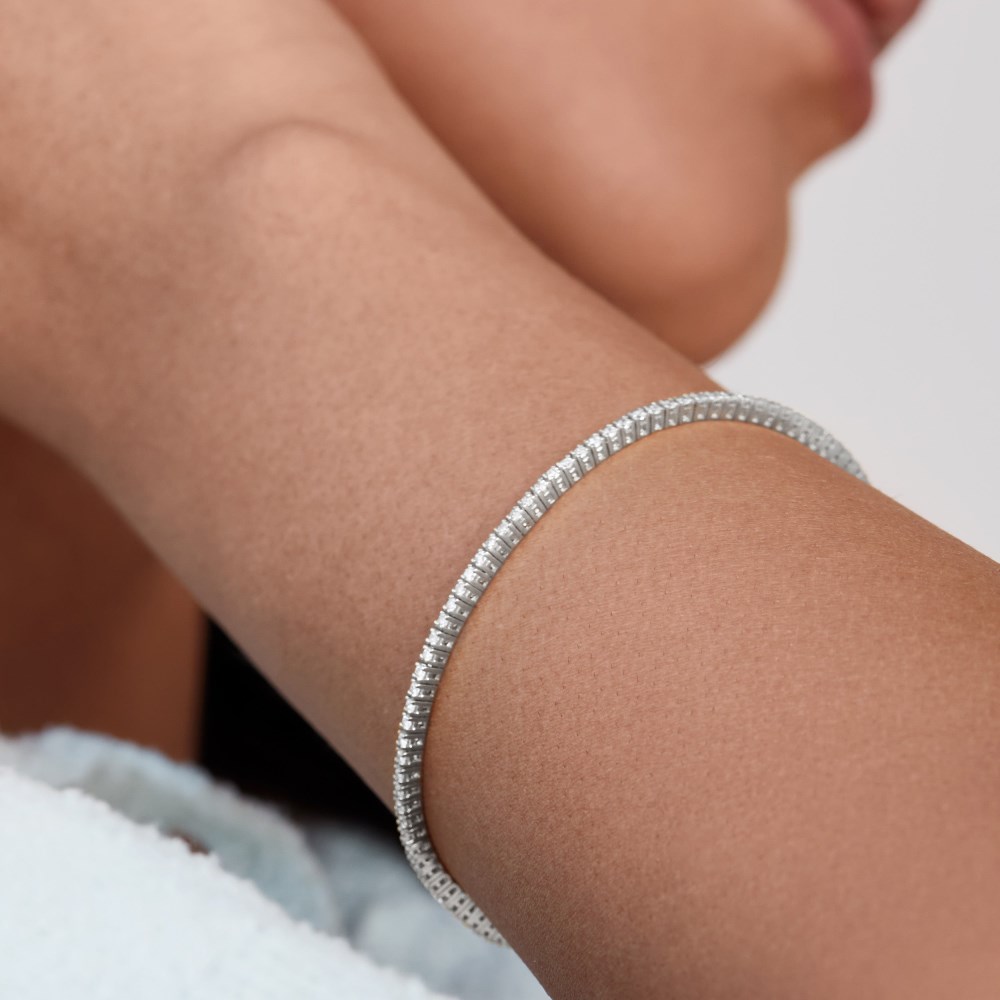 Mejuri Diamond Tennis Bracelet 1.3mm - 14k White Gold