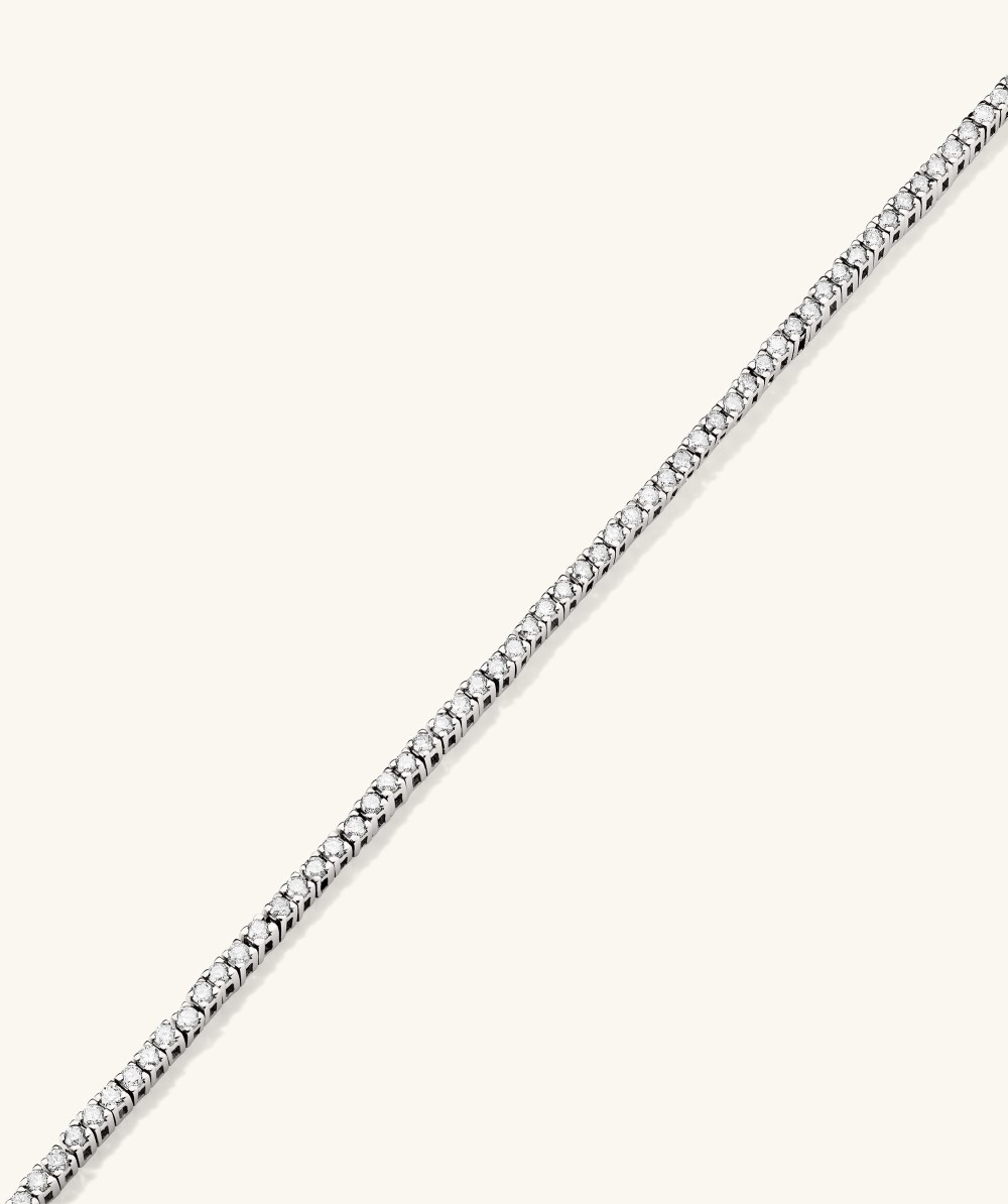 Mejuri Diamond Tennis Bracelet 1.3mm - 14k White Gold
