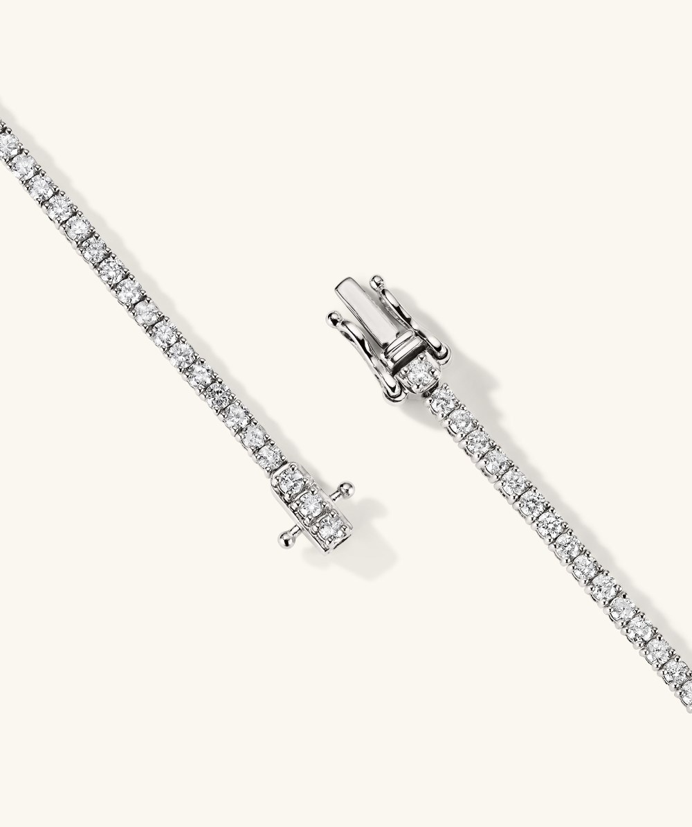 Mejuri Diamond Tennis Bracelet 1.8mm - 14k White Gold