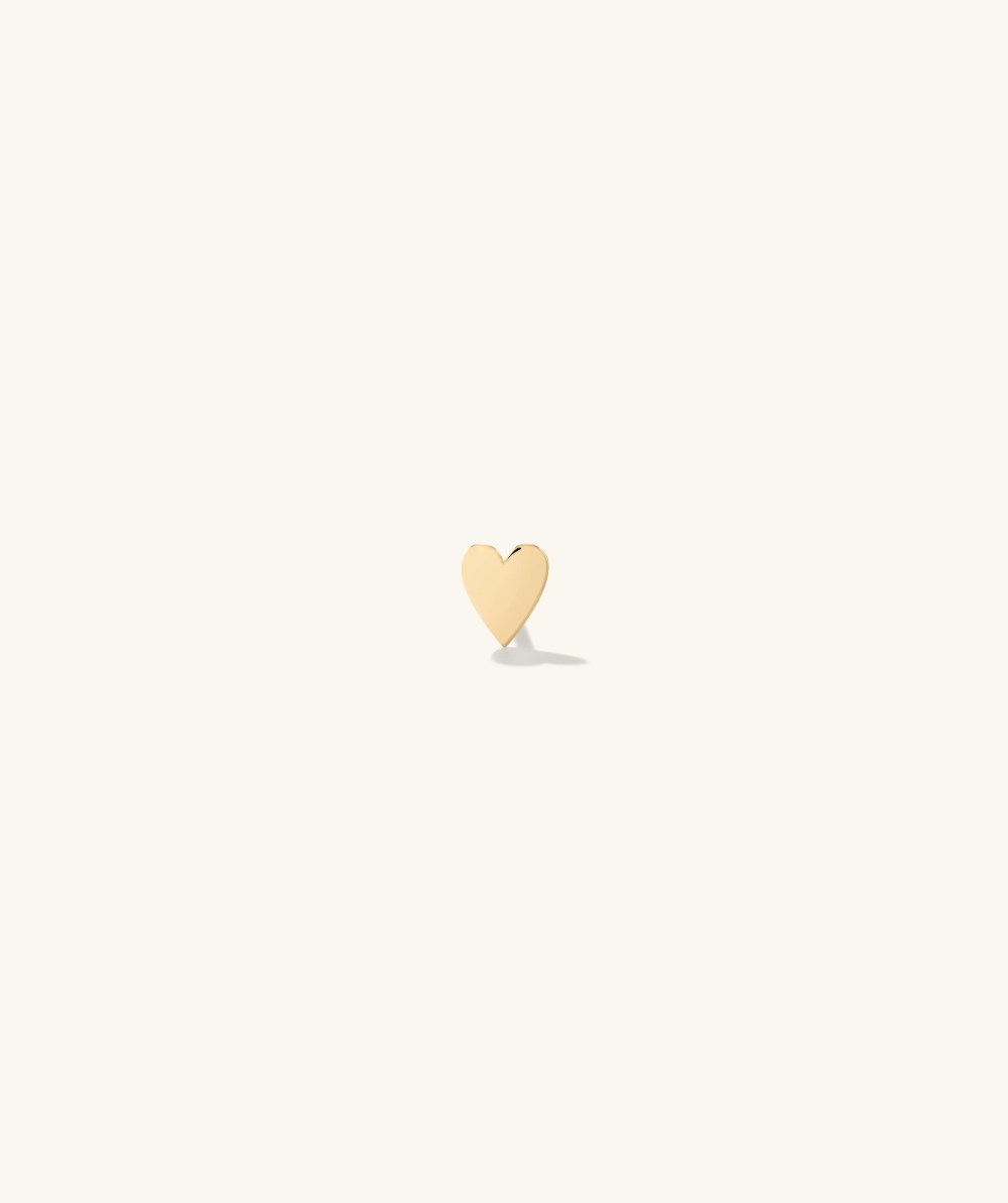 Mejuri Mini Heart Stud - 14k Yellow Gold