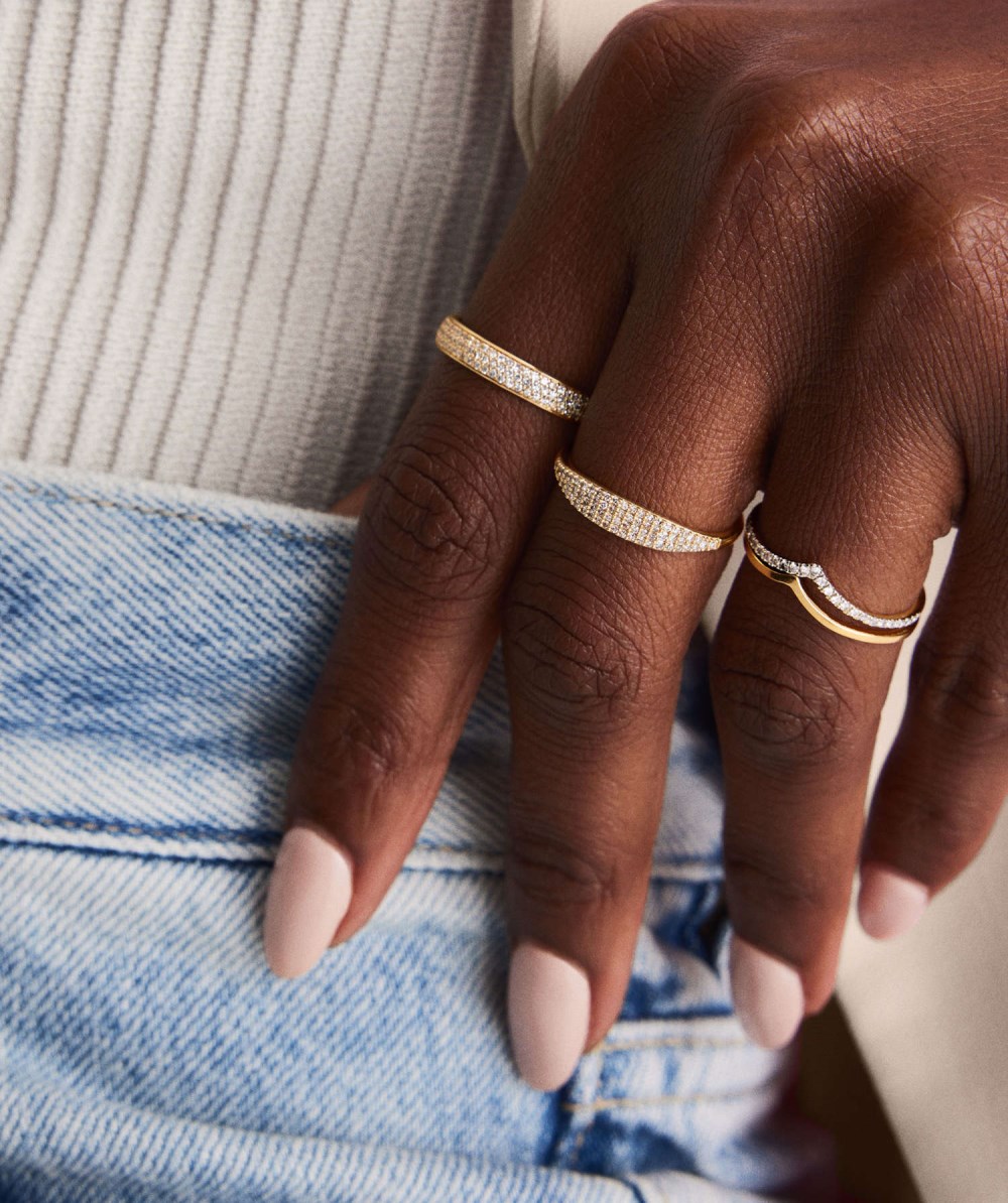 Mejuri Wishbone Stacker Set - 14k Yellow Gold