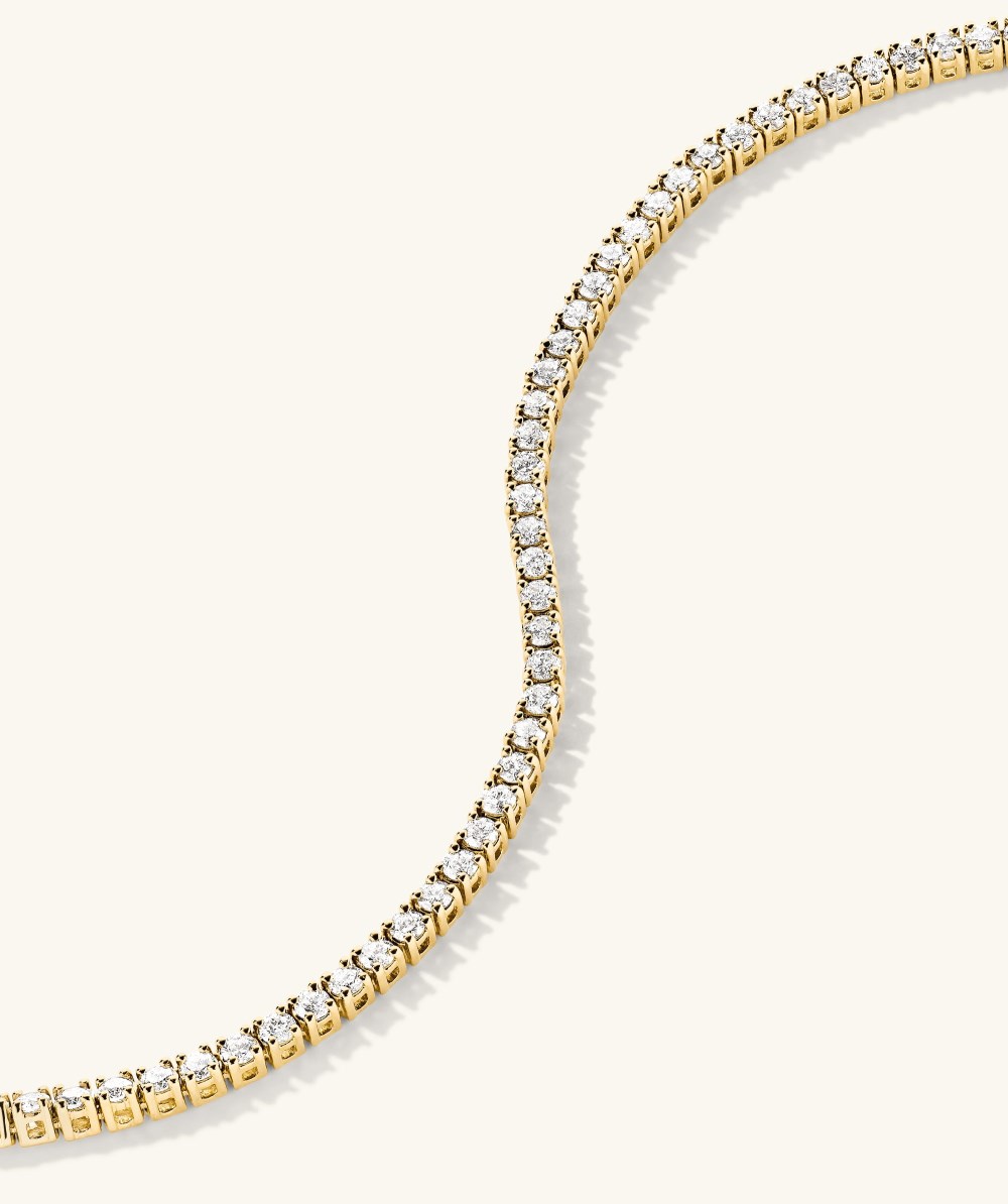 Mejuri Diamond Tennis Necklace 1.8mm - 14k Yellow Gold