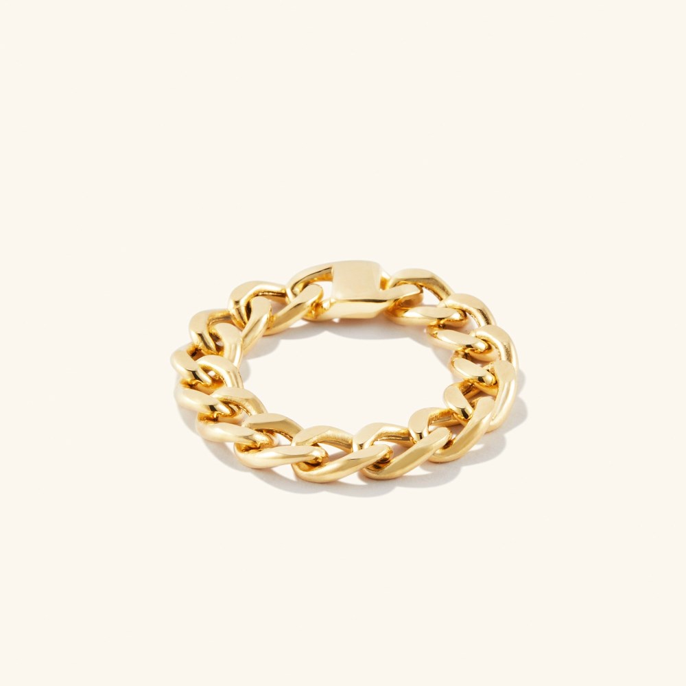 Mejuri Bold Chain Ring - 14k Yellow Gold