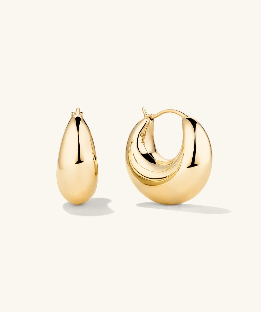 Mejuri Sculptural Hoops - Gold Vermeil