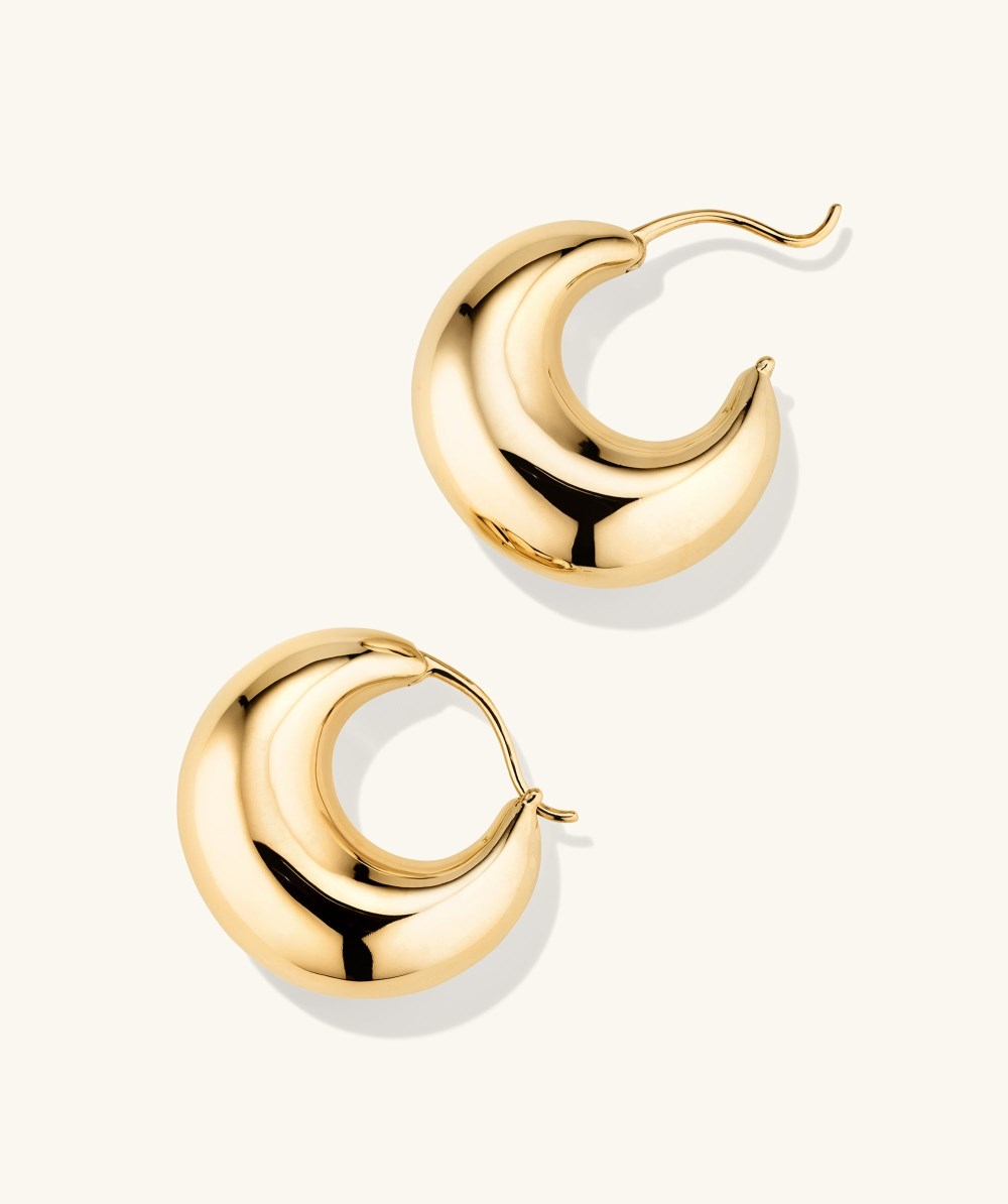 Mejuri Sculptural Hoops - Gold Vermeil