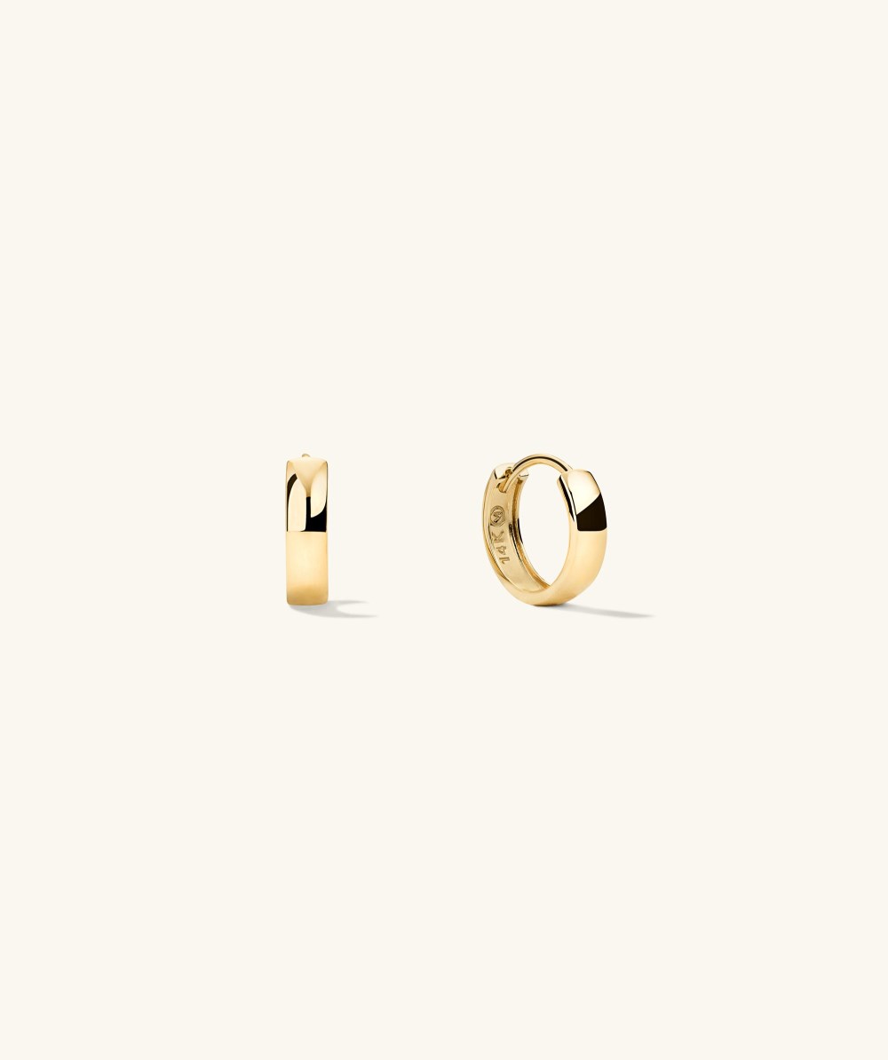 Mejuri Bold Huggie Hoops - 14k Yellow Gold