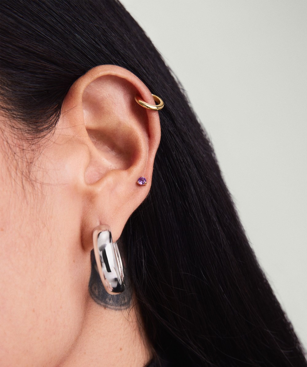 Mejuri Gemstone Mini Studs - 14k Yellow Gold