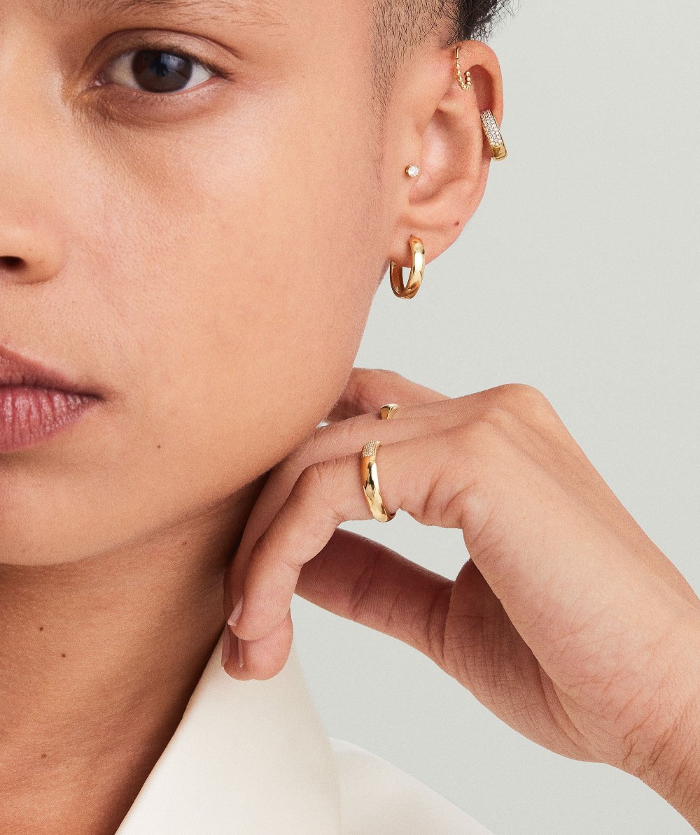 Mejuri Bold Small Hoops - 14k Yellow Gold