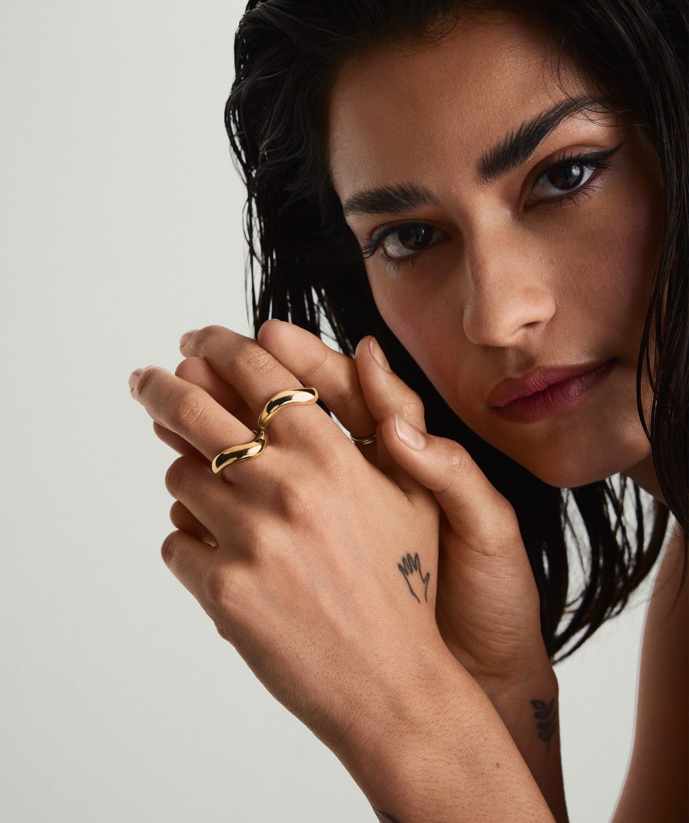 Mejuri Dôme Figure Ring - Gold Vermeil