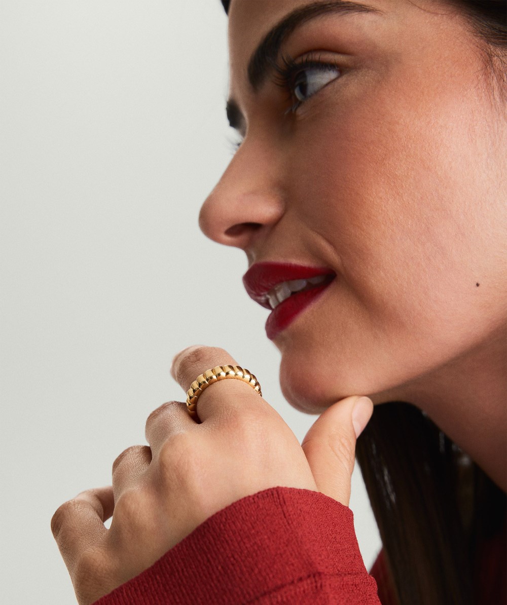 Mejuri Charlotte Slim Ring - Gold Vermeil