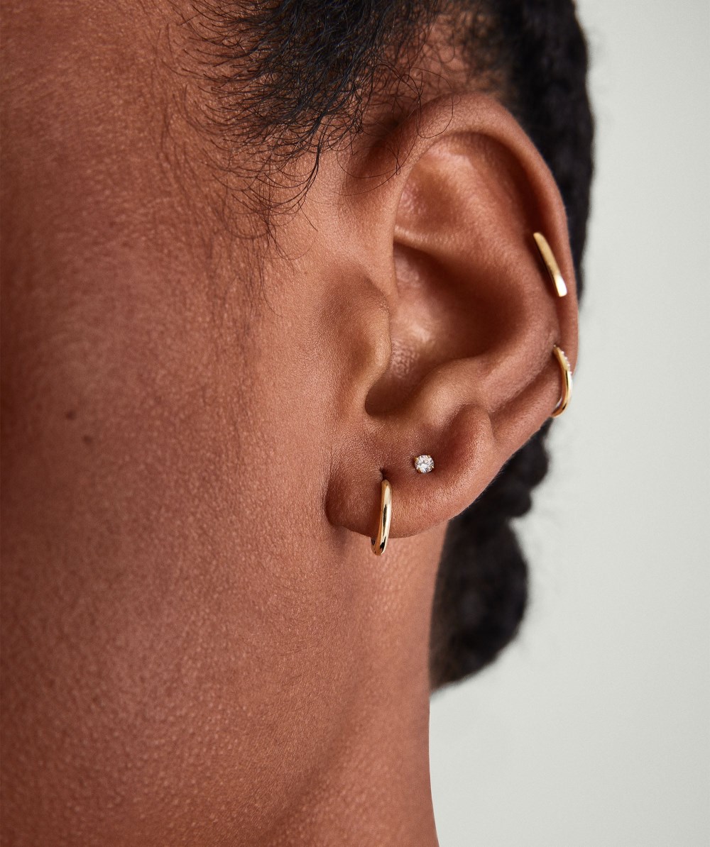 Mejuri Mini Hoop - 14k Yellow Gold