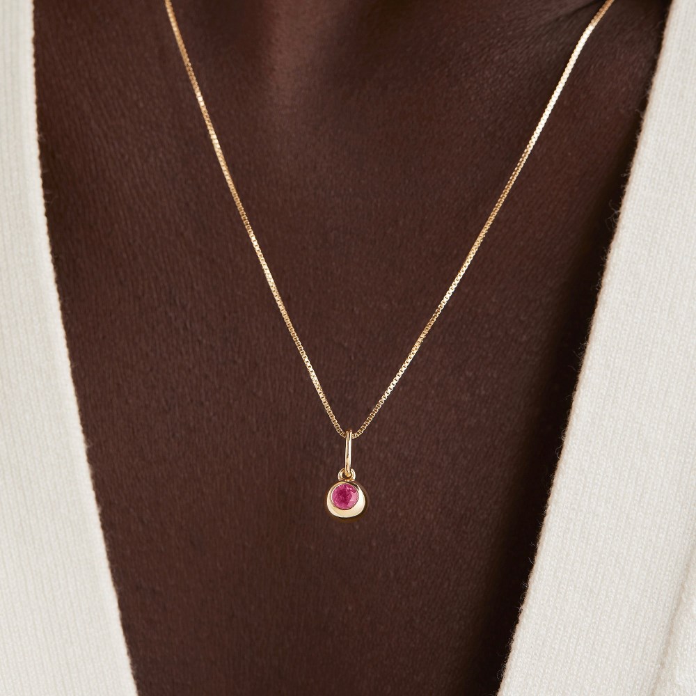 Mejuri Birthstone Sphere Charm - 14k Yellow Gold