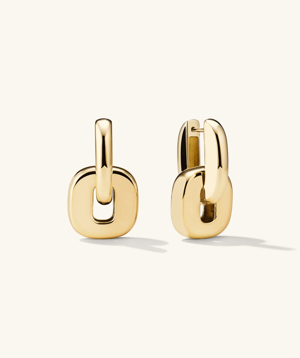 Mejuri Stevie Hoops - Gold Vermeil