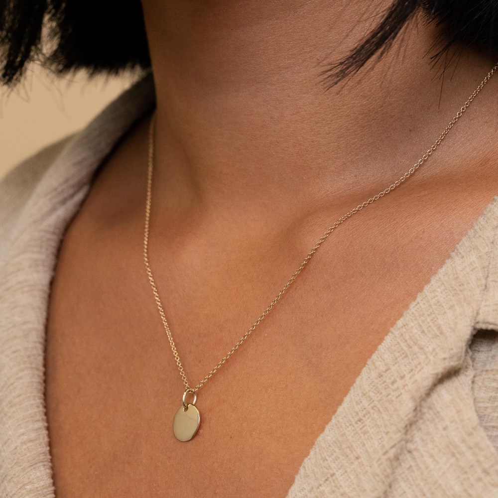 Mejuri Engravable Charm - 14k Yellow Gold
