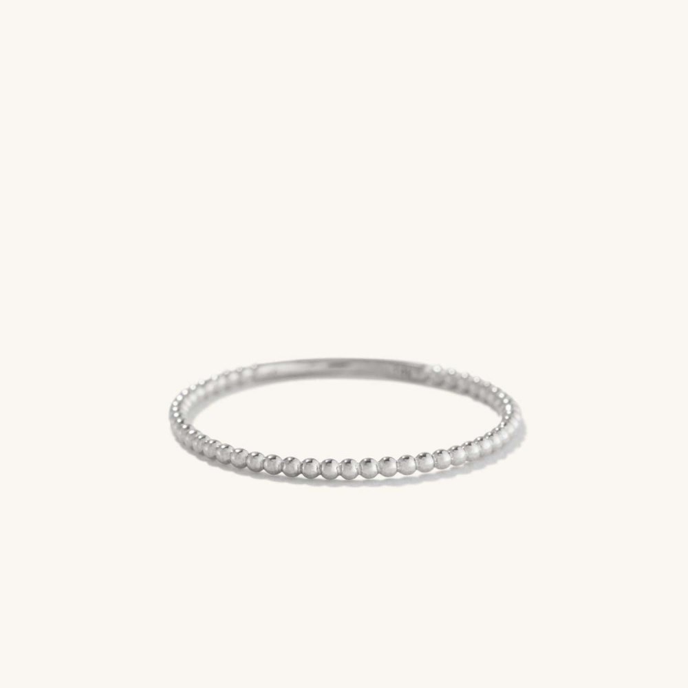Mejuri Beaded Ring - 14k White Gold