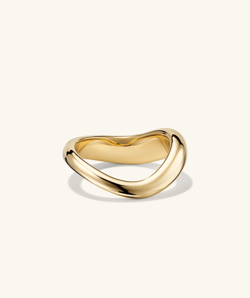 Mejuri Dôme Figure Ring - Sterling Silver, Light Blue Enamel
