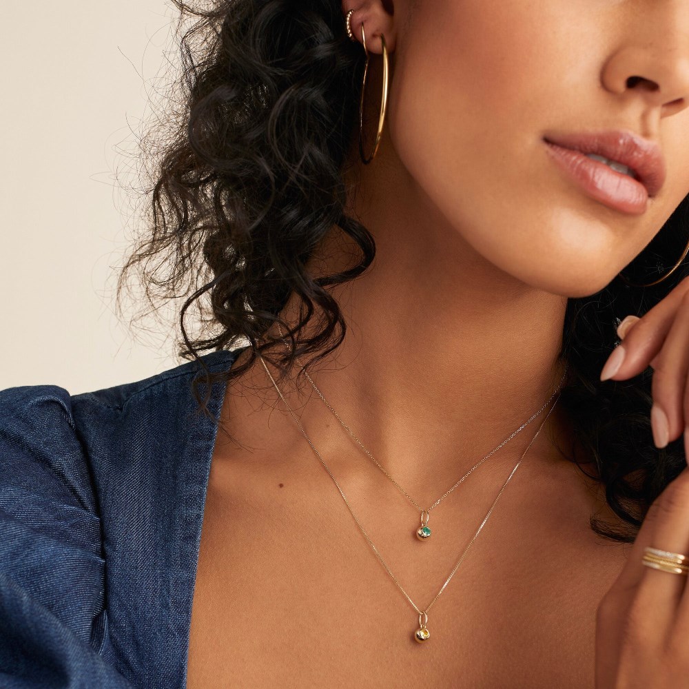 Mejuri Birthstone Sphere Charm - 14k Yellow Gold