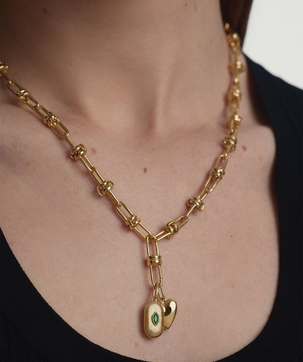 Mejuri Texture Tag - Gold Vermeil