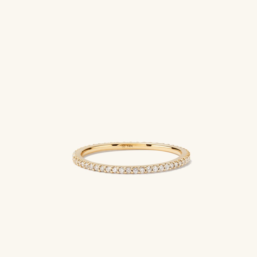 Mejuri Slim Diamond Eternity Band - 14k Yellow Gold