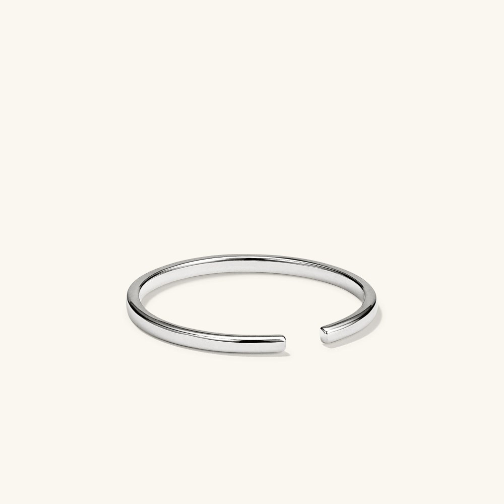Mejuri Beam Open Ring Stacker Set - 14k White Gold