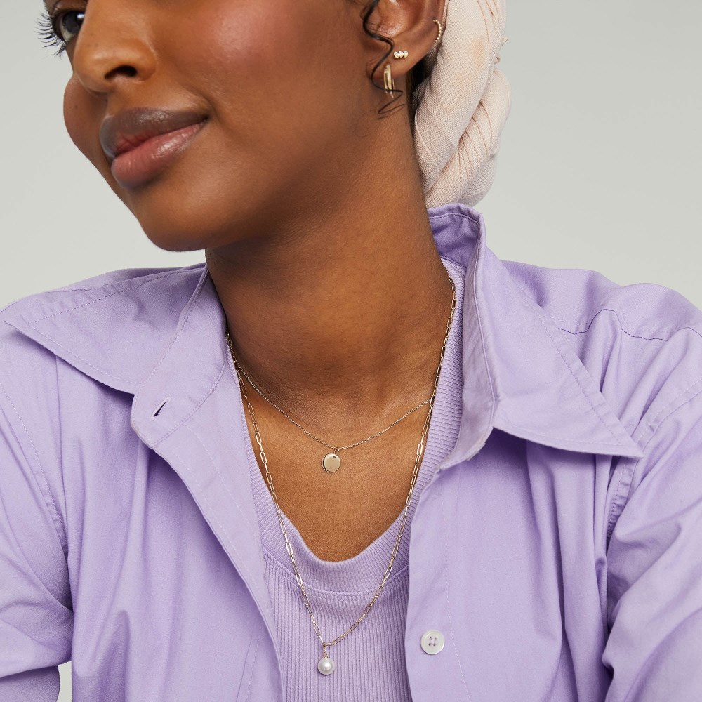 Mejuri Pearl Drop Charm - 14k Yellow Gold