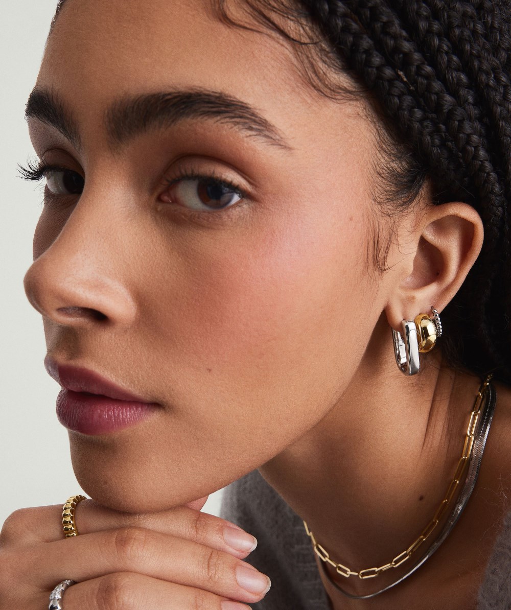 Mejuri Chunky Large U Hoops - Sterling Silver