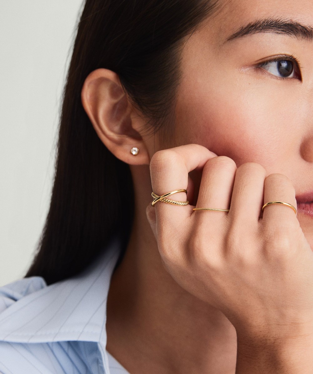 Mejuri Duo Ring - 14k Yellow Gold