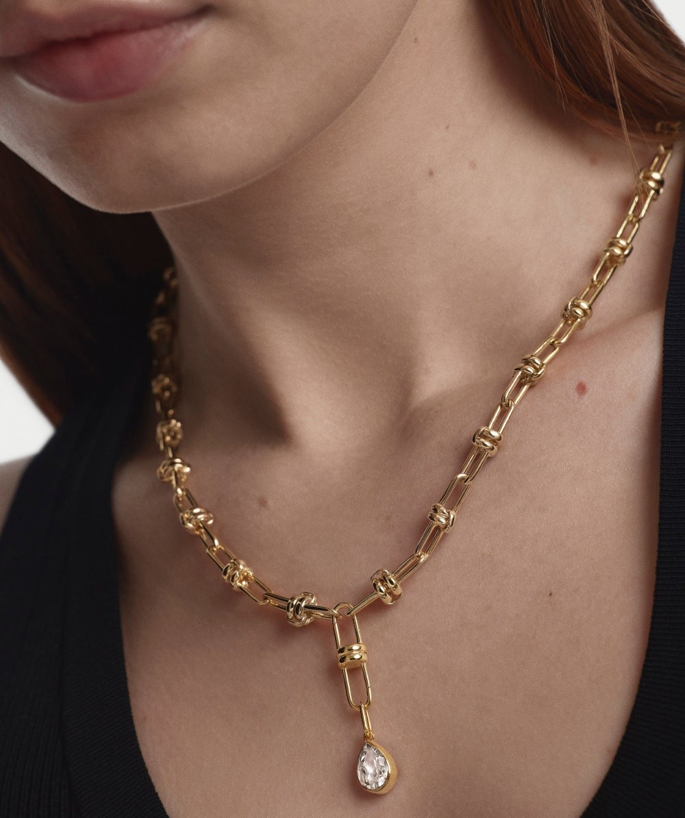 Mejuri Pear Pendant - Gold Vermeil