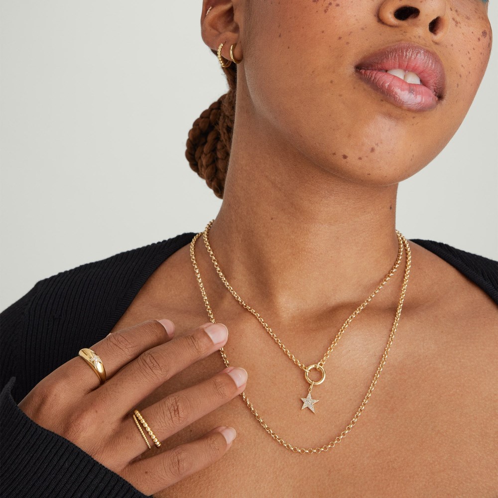 Mejuri Rolo Chain Charm Necklace - 14k Yellow Gold