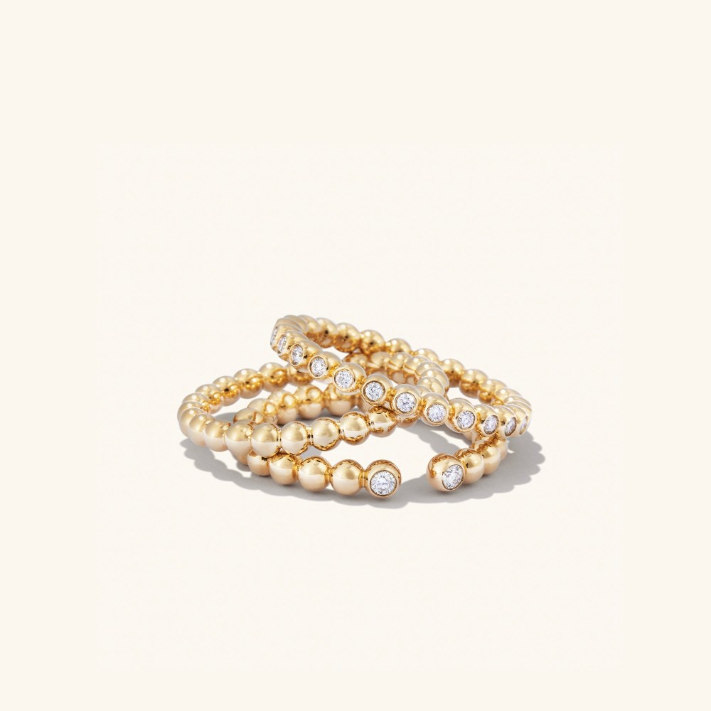 Mejuri Bold Beaded Diamond Eternity Ring - 14k Yellow Gold