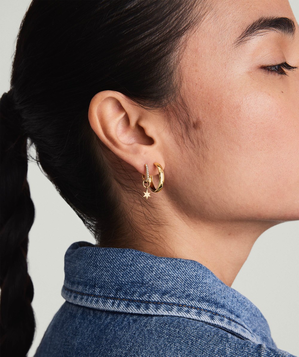 Mejuri Bold Medium Hoops - 14k Yellow Gold